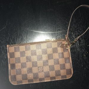 Brown Louis Vuitton hand clutch, REAL